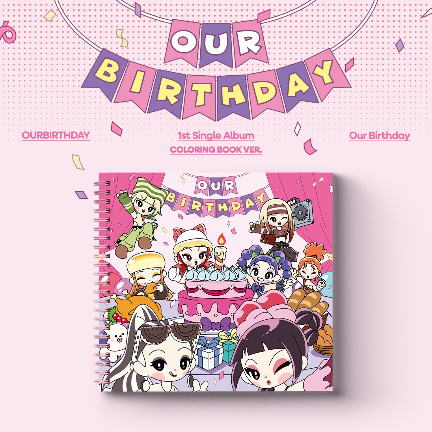 OURBIRTHDAY - 1ST SINGLE ALBUM OUR BIRTHDAY COLORING BOOK VER.