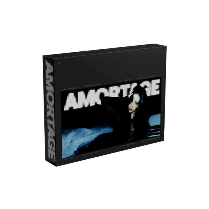 BLACKPINK JISOO 1st Mini Album AMORTAGE Exclusive version Black version with Postcards, Polaroid, Photocard