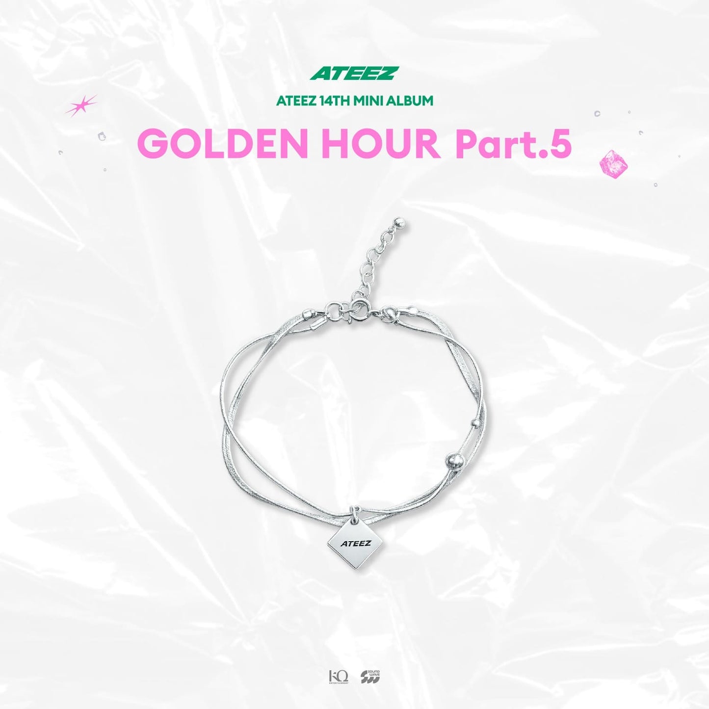 ATEEZ - 14TH MINI ALBUM GOLDEN HOUR : PART.5 POP-UP STORE OFFICIAL MERCH 925 SILVER BRACELET