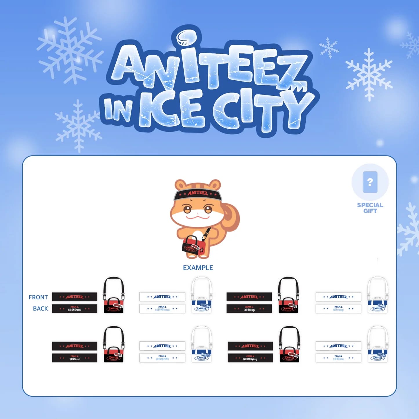 ATEEZ - ANITEEZ IN ICE CITY OFFICIAL MERCH HOCKEY CLUB MASCOT SET
