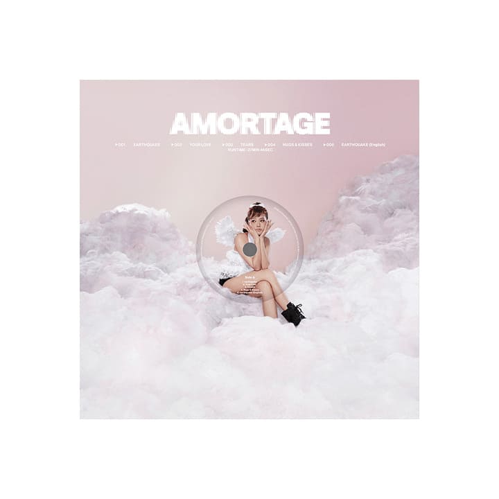 BLACKPINK JISOO 1st Mini Album AMORTAGE Vinyl Pink version with Photobook, Poster, Sticker