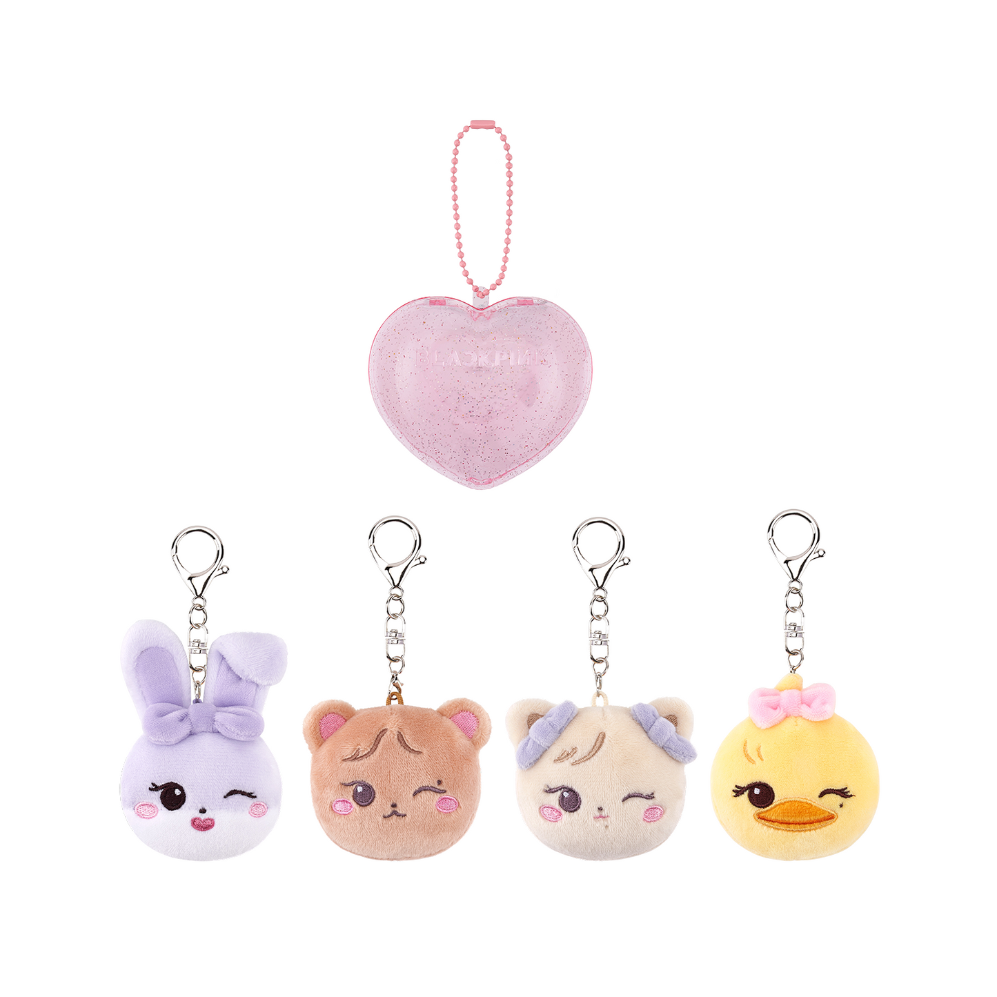 BLACKPINK - WORLD TOUR DEADLINE OFFICIAL MERCH BLACKPINK CHARACTER PLUSH FACE KEYRING + CASE