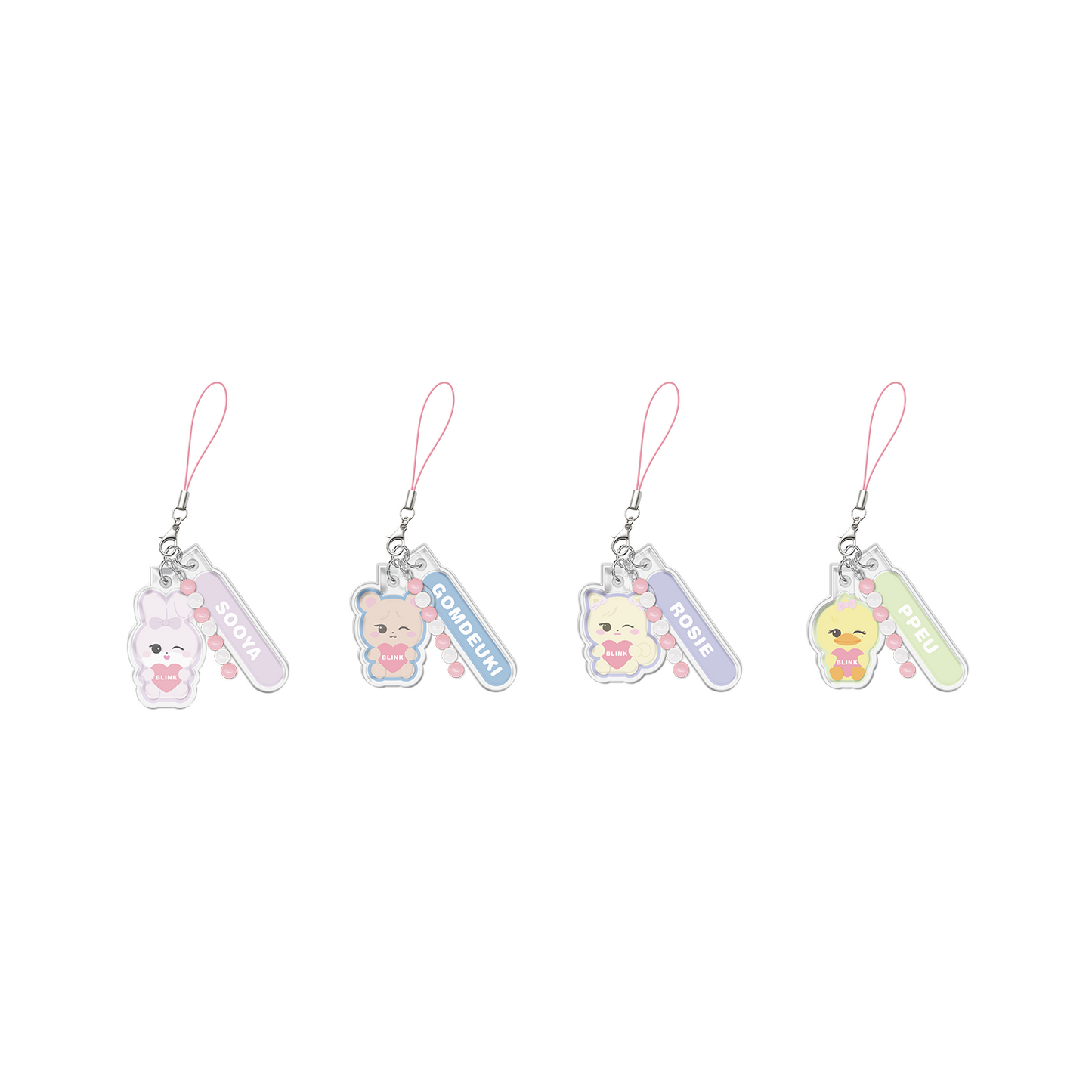 BLACKPINK - WORLD TOUR DEADLINE OFFICIAL MERCH BLACKPINK CHARACTER LIGHT STICK AIRTUBE KEYRING
