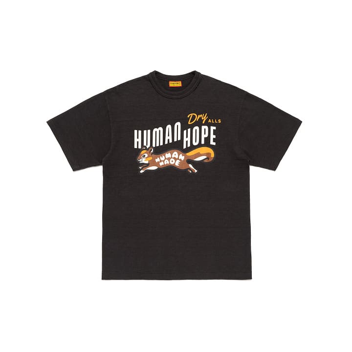 BTS J-HOPE X HUMAN MADE - HUMAN HOPE OFFICIAL MERCH GRAPHIC T-SHIRT BLACK (SEASON 2)