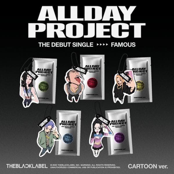 ALLDAY PROJECT Debut Single Album 'FAMOUS' CARTOON VER. (ANNIE / TARZZAN / BAILEY / WOOCHAN / YOUNGSEO VER.)