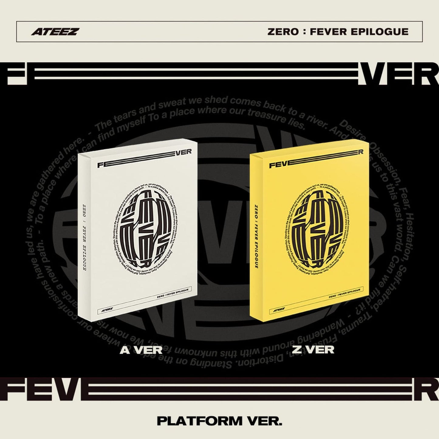 ATEEZ 1st Repackage EP Album ZERO : FEVER Epilogue (Platform version) with Photocard, Image card.