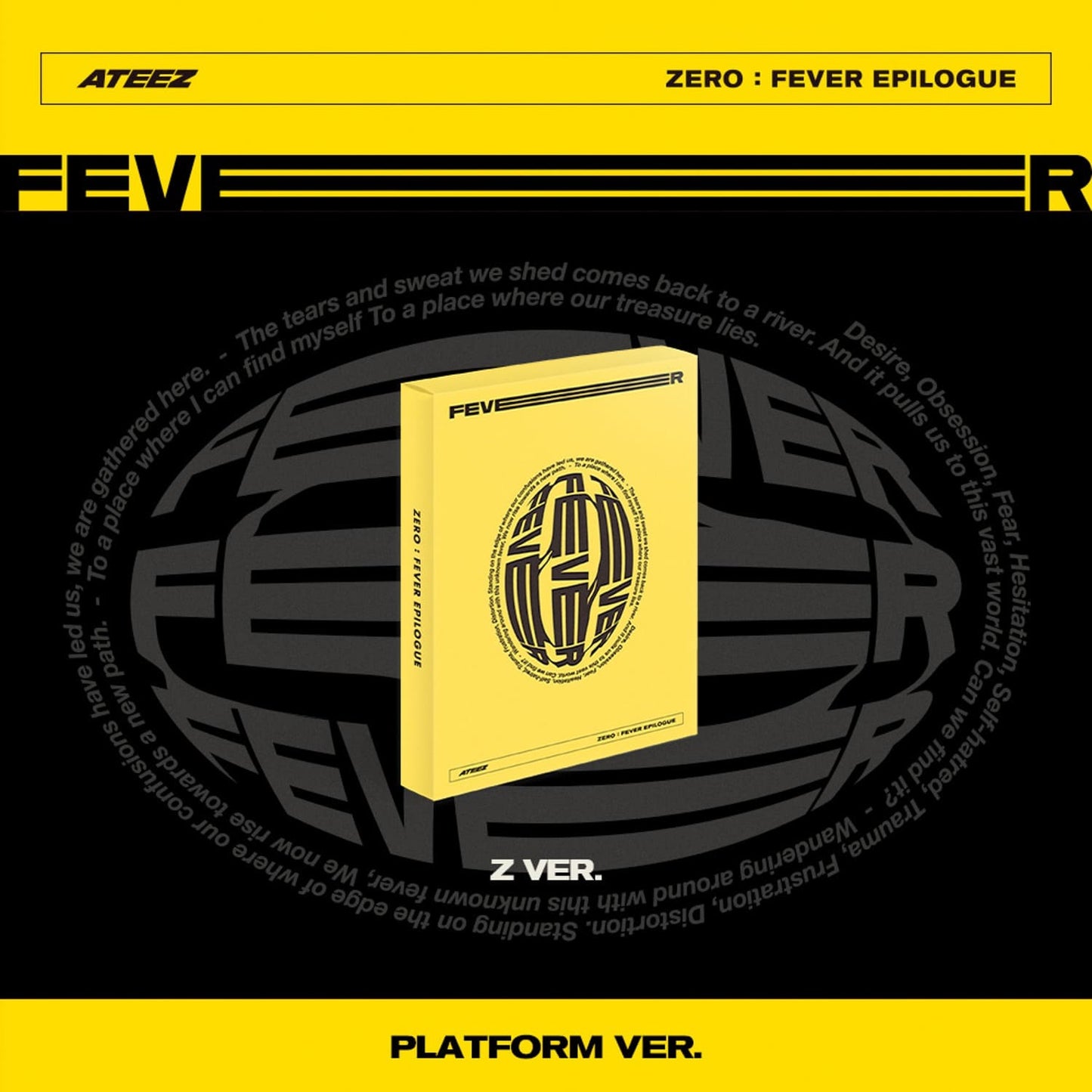 ATEEZ 1st Repackage EP Album ZERO : FEVER Epilogue Platform version (Z version) with Photocard, Image card.