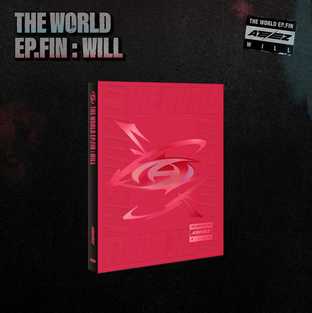 ATEEZ 2nd Full Album THE WORLD EP.FIN : WILL (DIARY version) with Photobook, Sticker, Postcard, Photocards.