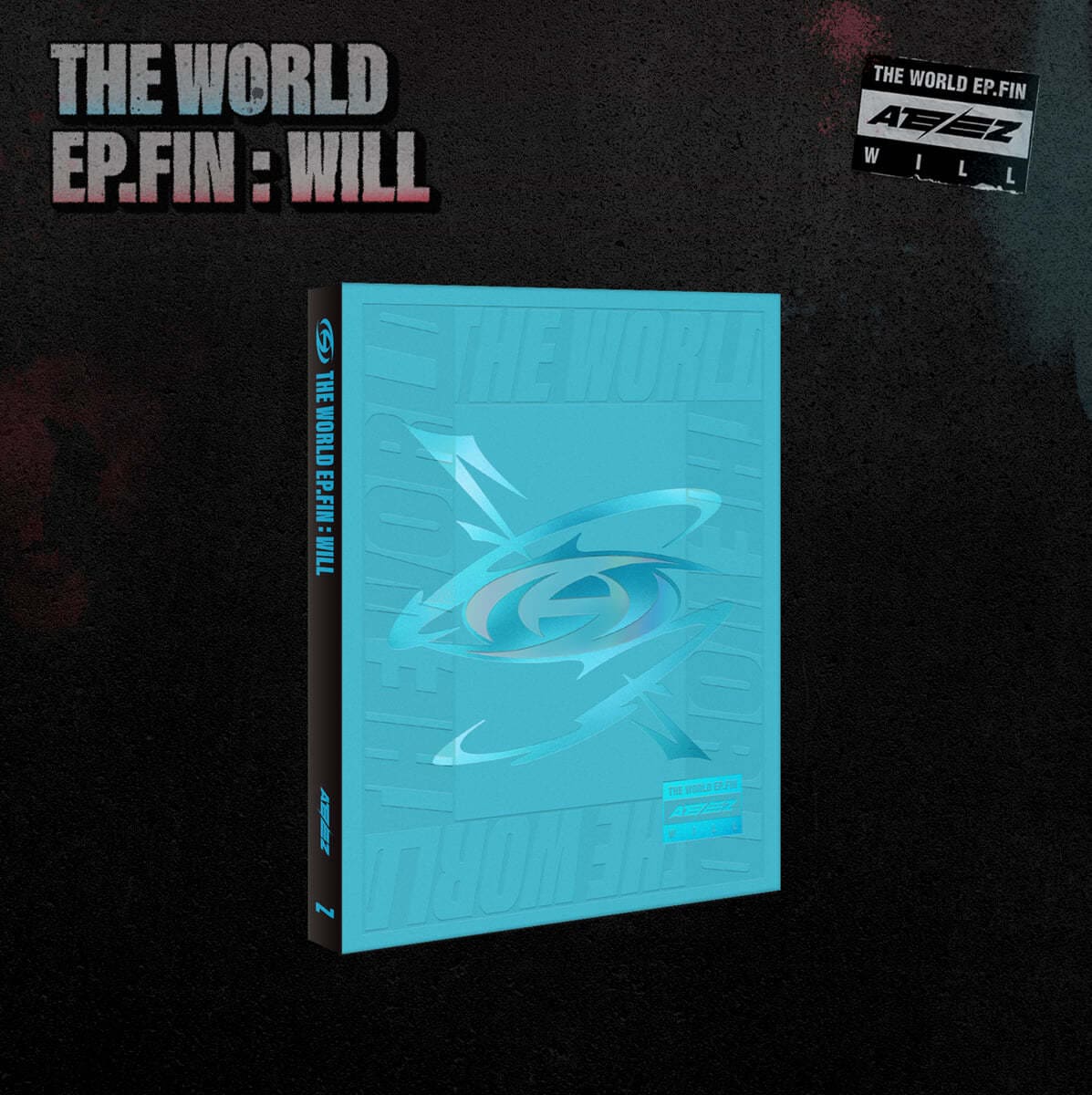 ATEEZ 2nd Full Album THE WORLD EP.FIN : WILL (Z version) with Photobook, Sticker, Postcard, Photocards.