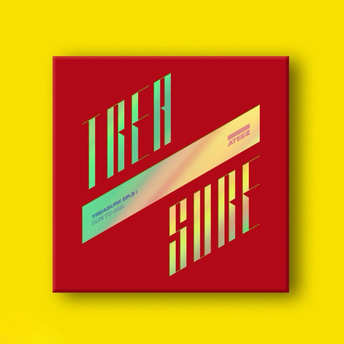 ATEEZ 3rd Mini Album TREASURE EP.3 : One To All (Illusion version) with Photo booklet, Sticker, Folding poster, Postcards, Photocards, Polaroid.