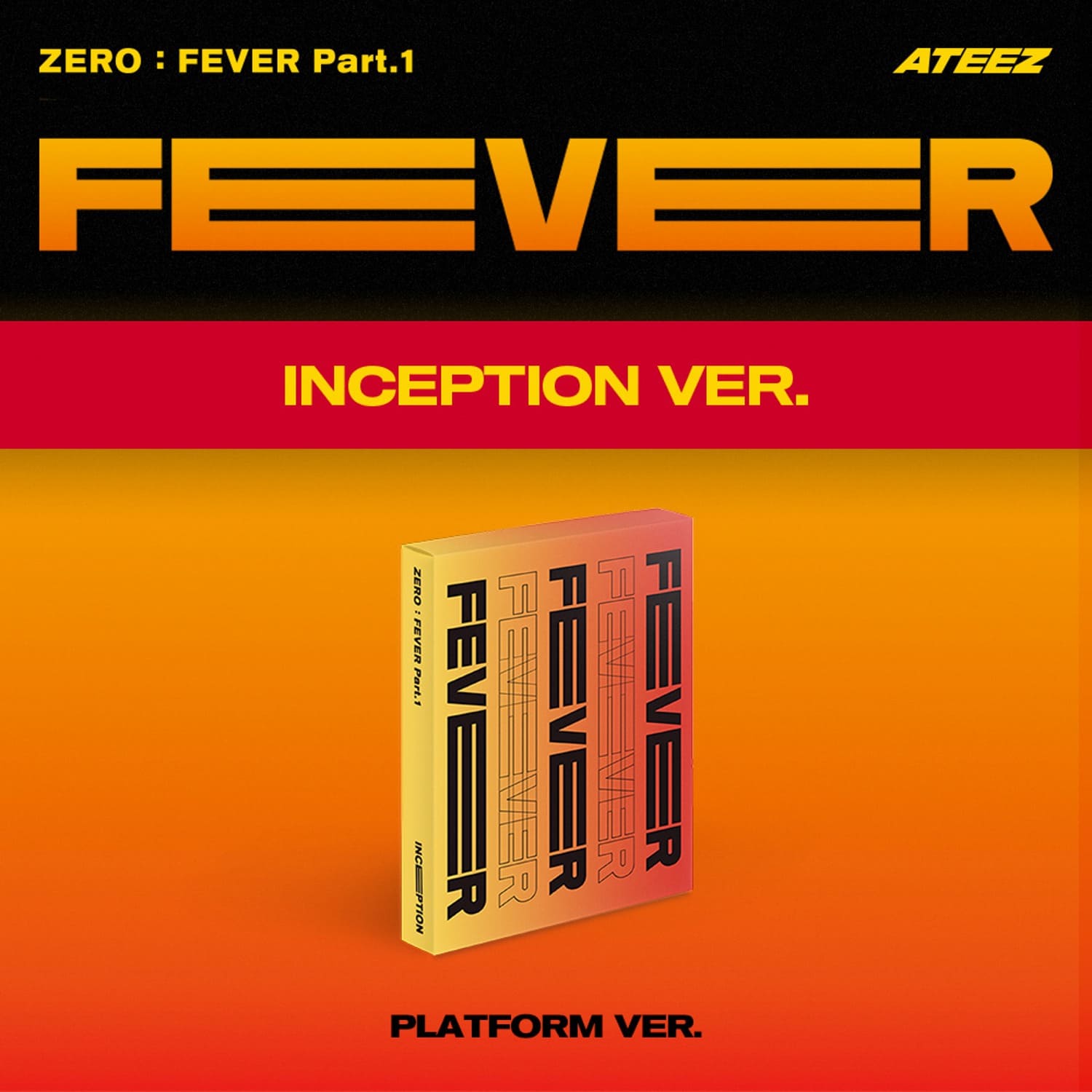 ATEEZ 5th Mini Album ZERO : FEVER Part.1 Platform version (INCEPTION version) with Photocard, Image card.