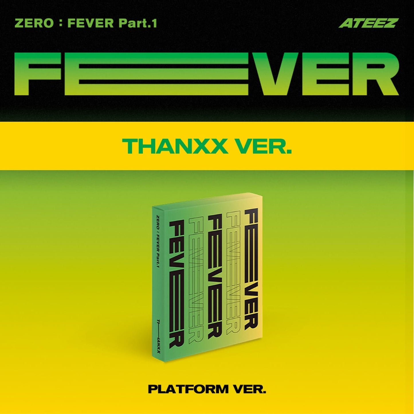 ATEEZ 5th Mini Album ZERO : FEVER Part.1 Platform version (THANXX version) with Photocard, Image card.