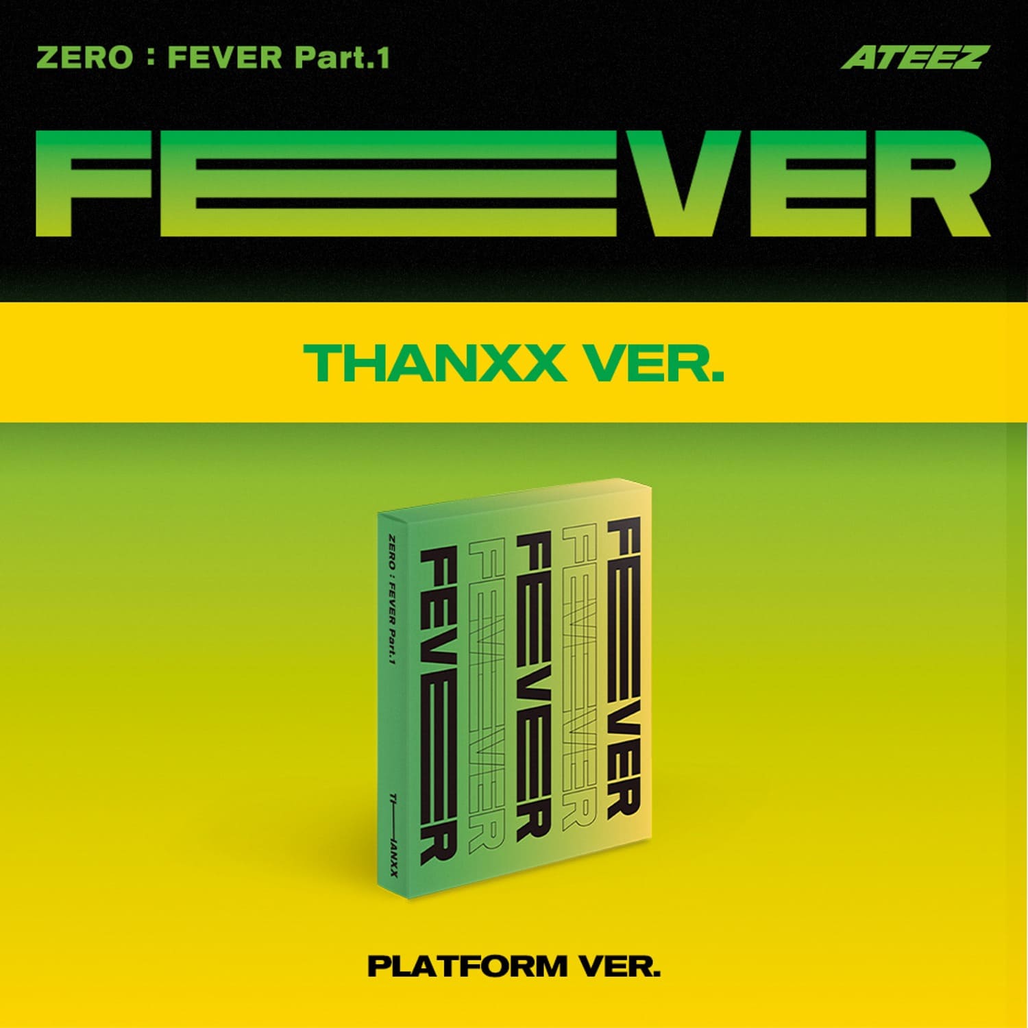 ATEEZ 5th Mini Album ZERO : FEVER Part.1 Platform version (THANXX version) with Photocard, Image card.