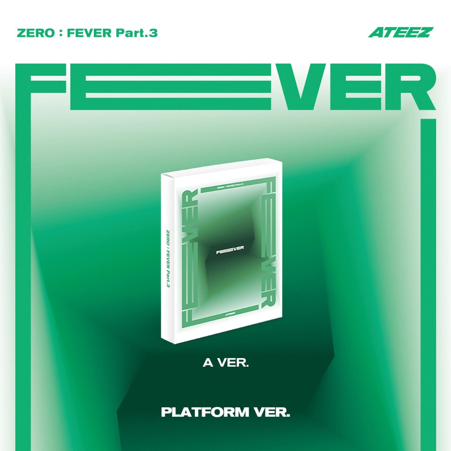 ATEEZ 7th Mini Album ZERO : FEVER Part.3 Platform version (A version) with Photocard, Image card.