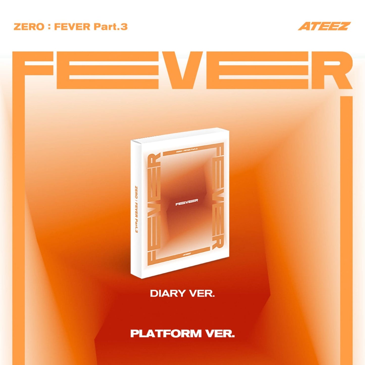 ATEEZ 7th Mini Album ZERO : FEVER Part.3 Platform version (DIARY version) with Photocard, Image card.