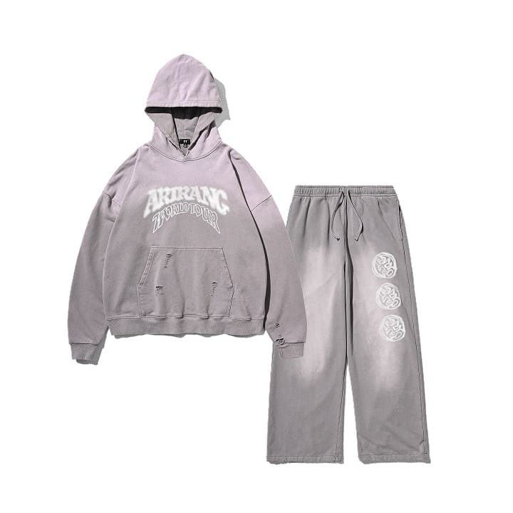 BTS - WORLD TOUR ARIRANG OFFICIAL MERCH HOODIE&PANTS SET-UP GRAY (JP VER.)