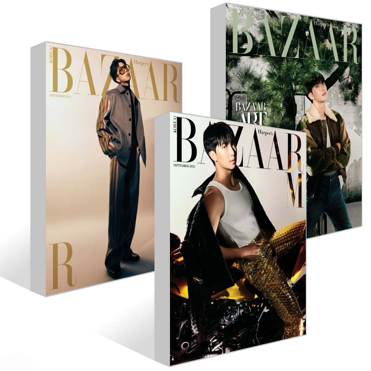 BTS RM Harper's BAZAAR Korea Magazine 2025 September Issue Set (A / B / C Cover)