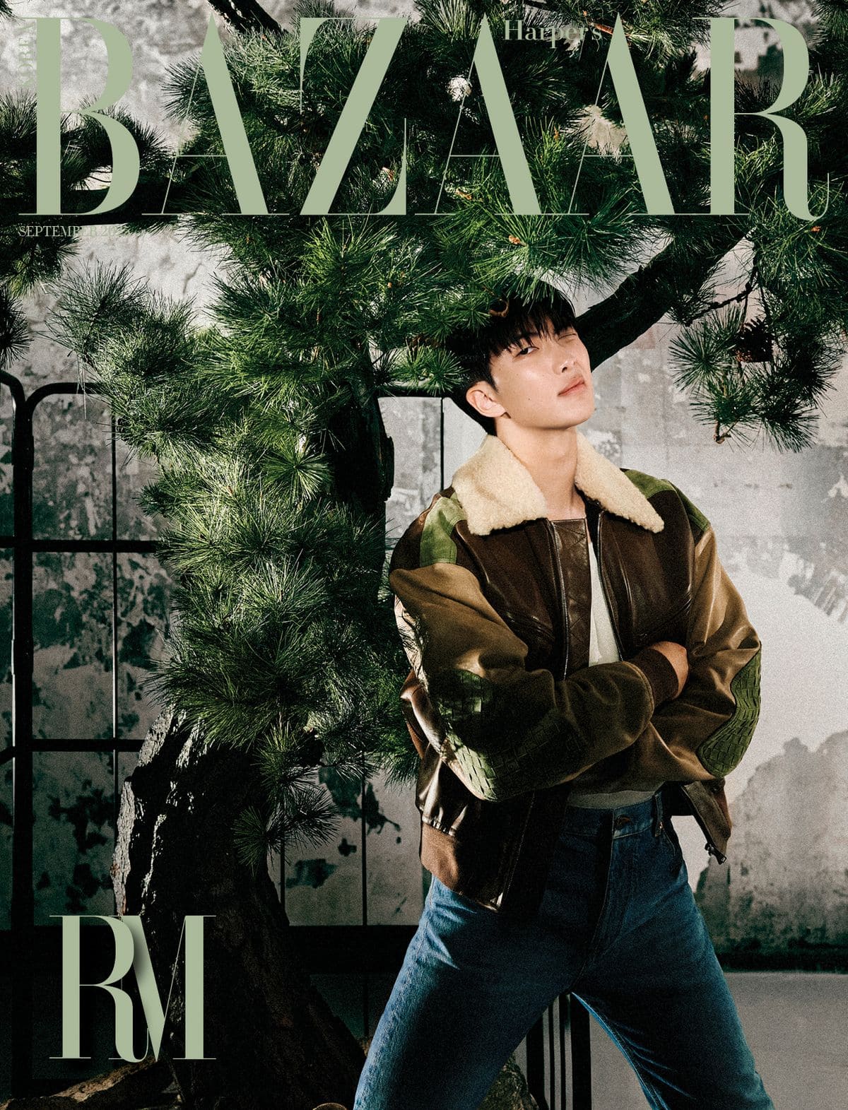 BTS RM Harper's BAZAAR Korea Magazine 2025 September Issue Set (B Cover)