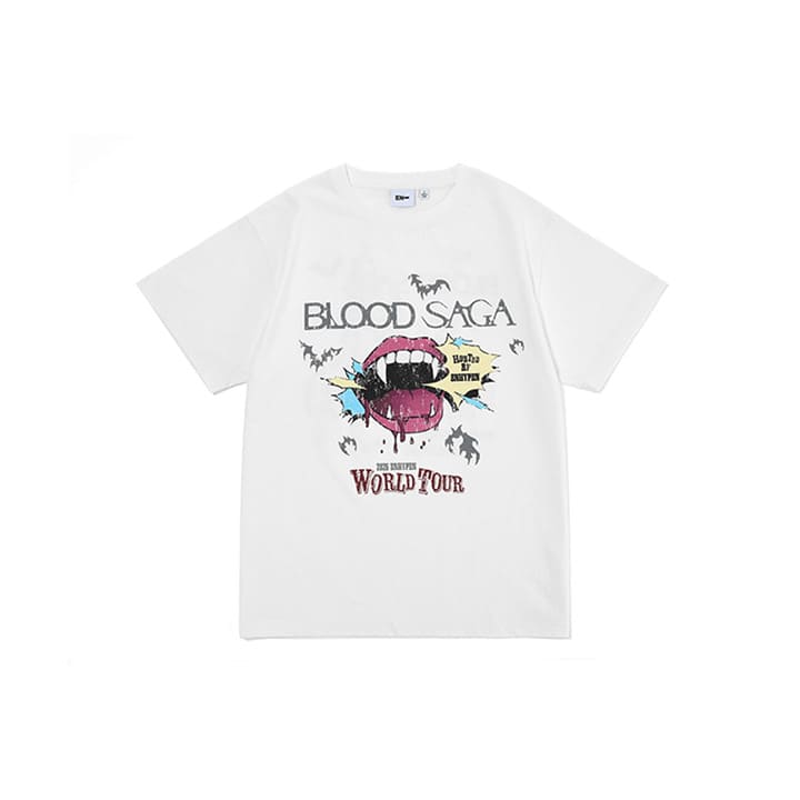 ENHYPEN - WORLD TOUR BLOOD SAGA OFFICIAL MERCH S/S T-SHIRT (WHITE)