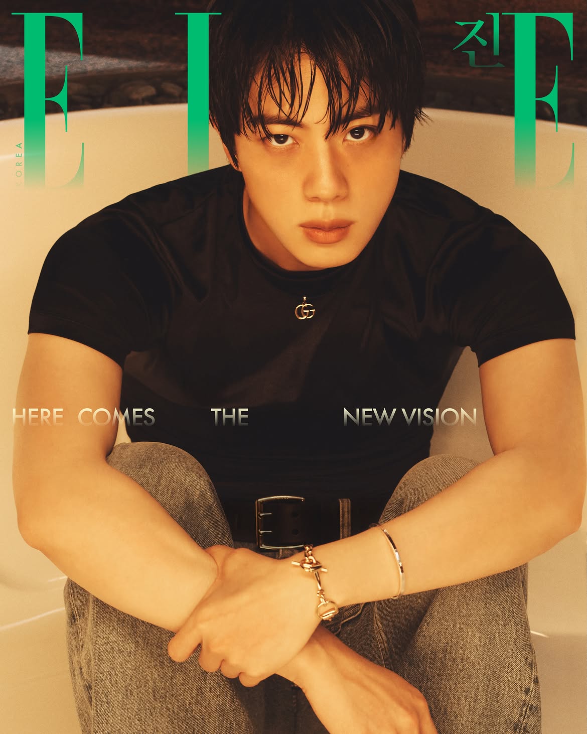 BTS JIN - ELLE KOREA MAGAZINE 2026 AUGUST ISSUE D TYPE (JIN COVER)