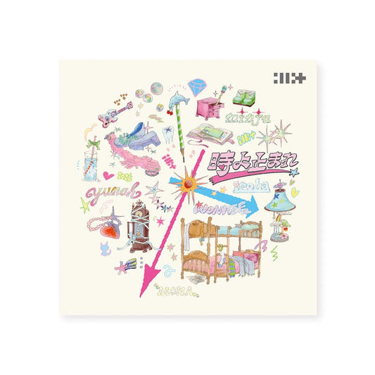 ILLIT Japan 1st Single '時よ止まれ' (STANDARD EDITION) with Booklet, CD, Solo photocard, Sticker.