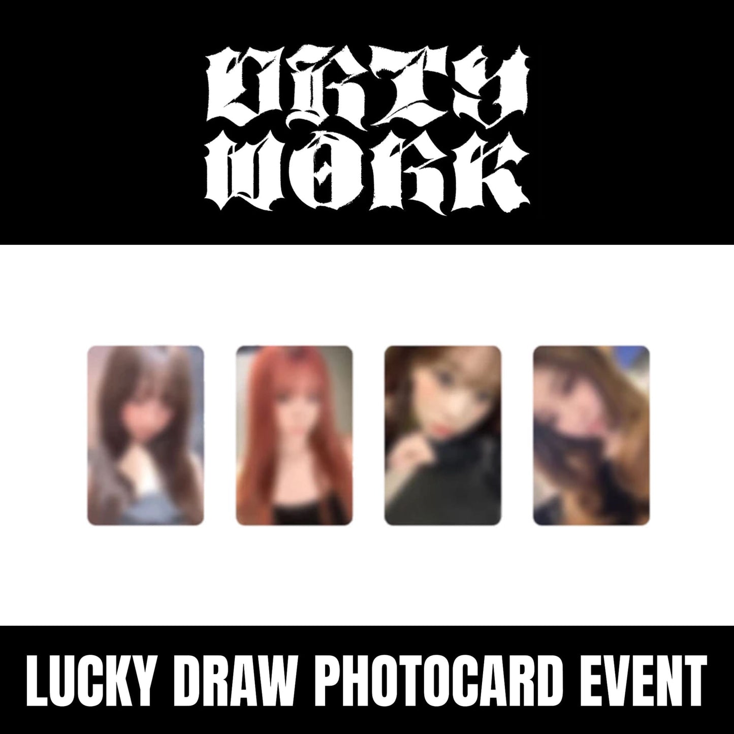 AESPA - DIRTY WORK APPLE MUSIC LUCKY DRAW PHOTOCARD EVENT