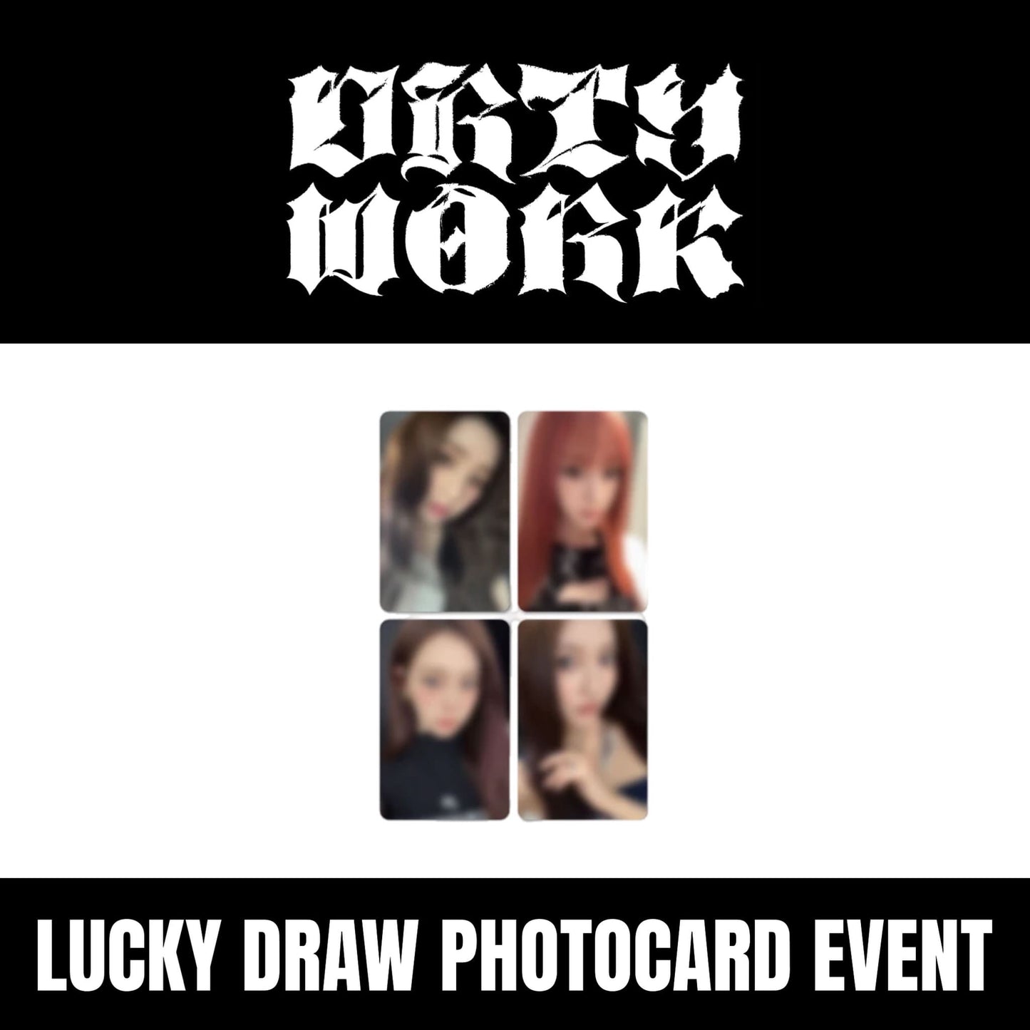 AESPA - DIRTY WORK EVERLINE LUCKY DRAW PHOTOCARD EVENT