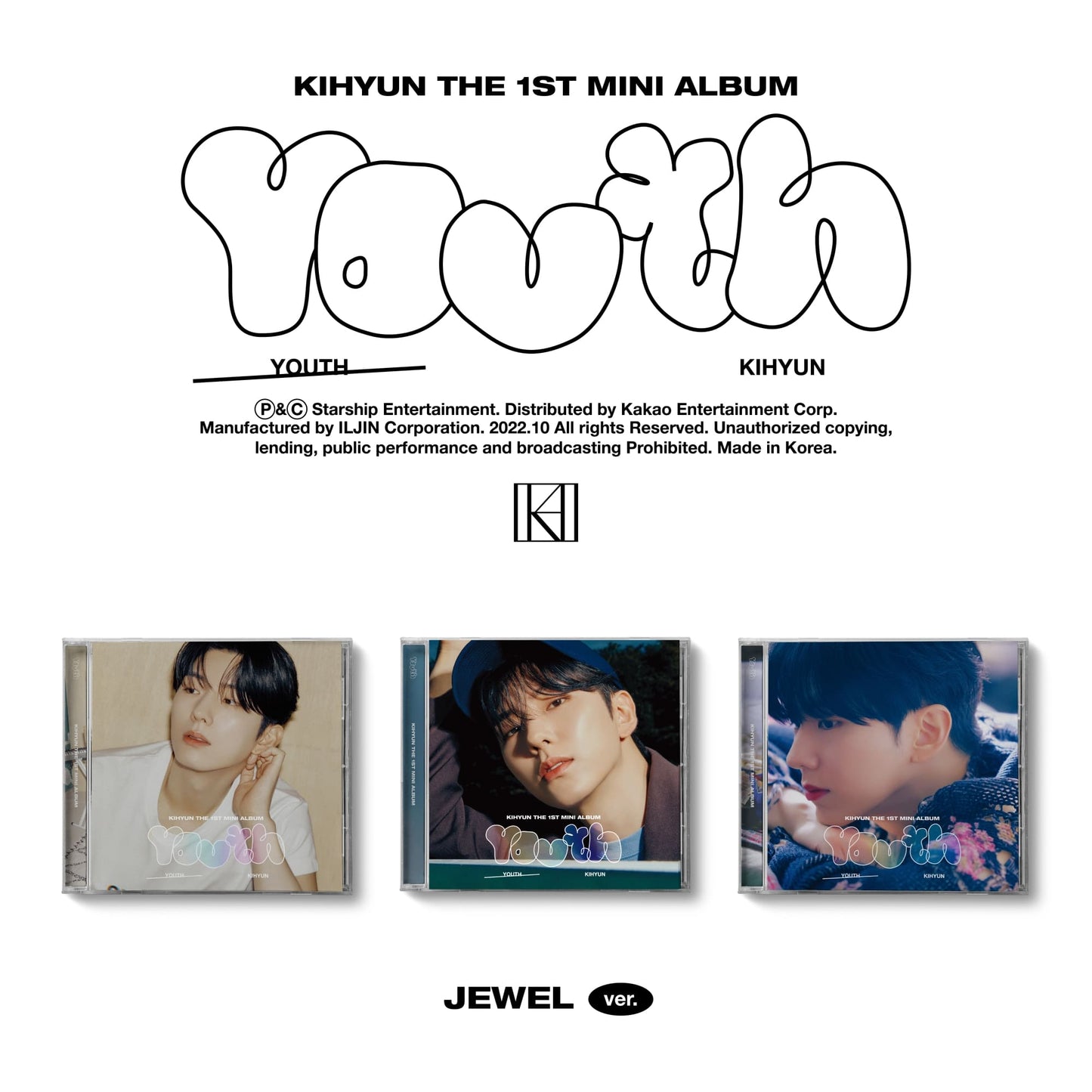 MONSTA X KIHYUN - 1ST MINI ALBUM YOUTH (JEWEL VER.)
