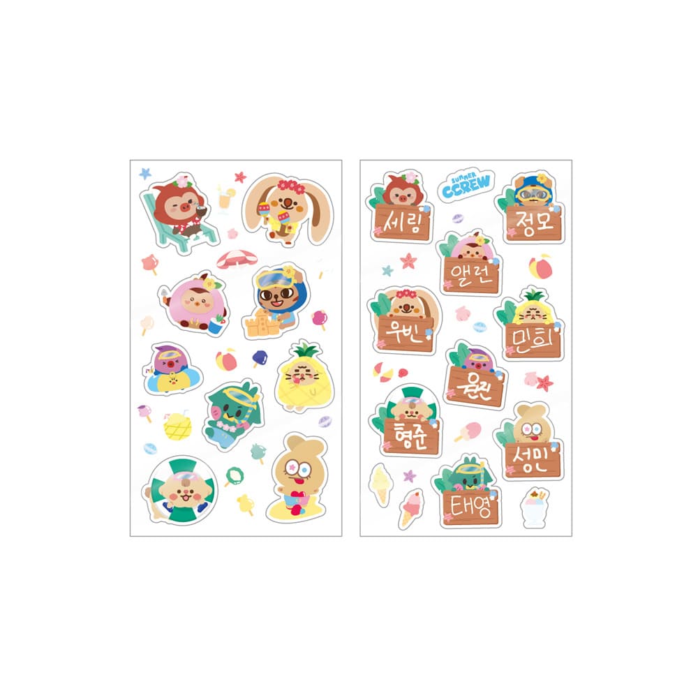 CRAVITY - 2023 CRAVITY CHARACTER SUMMER CCREW POP-UP STORE OFFICIAL MERCH CCREW STICKER SET