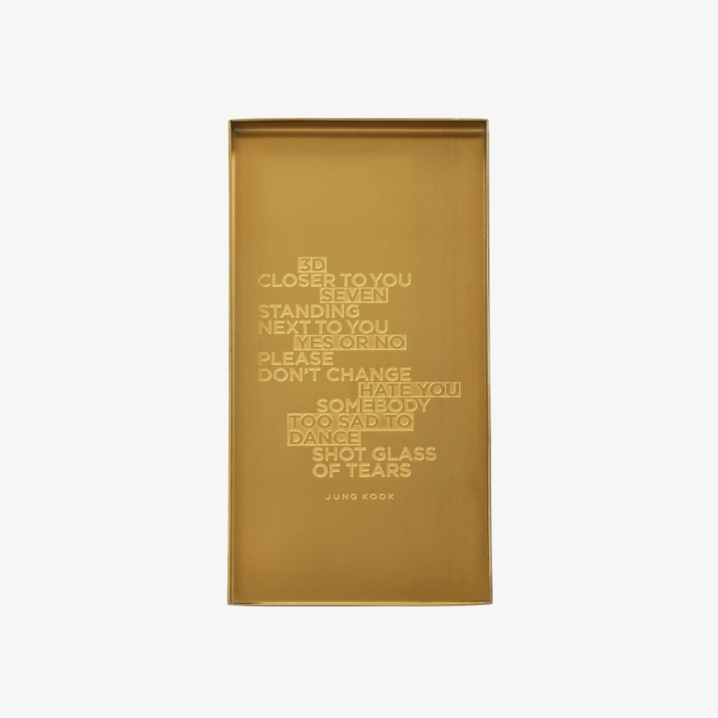 BTS JUNGKOOK - GOLDEN OFFICIAL MERCH ACCESSORY TRAY