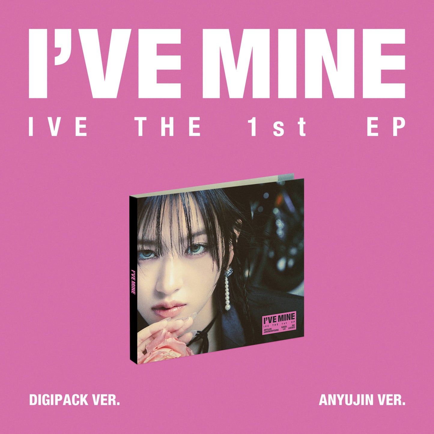IVE 1st EP Album I’VE MINE DIGIPACK VER. (ANYUJIN VER.) with Photobook, CD-R, Photocard, Mini folded poster.