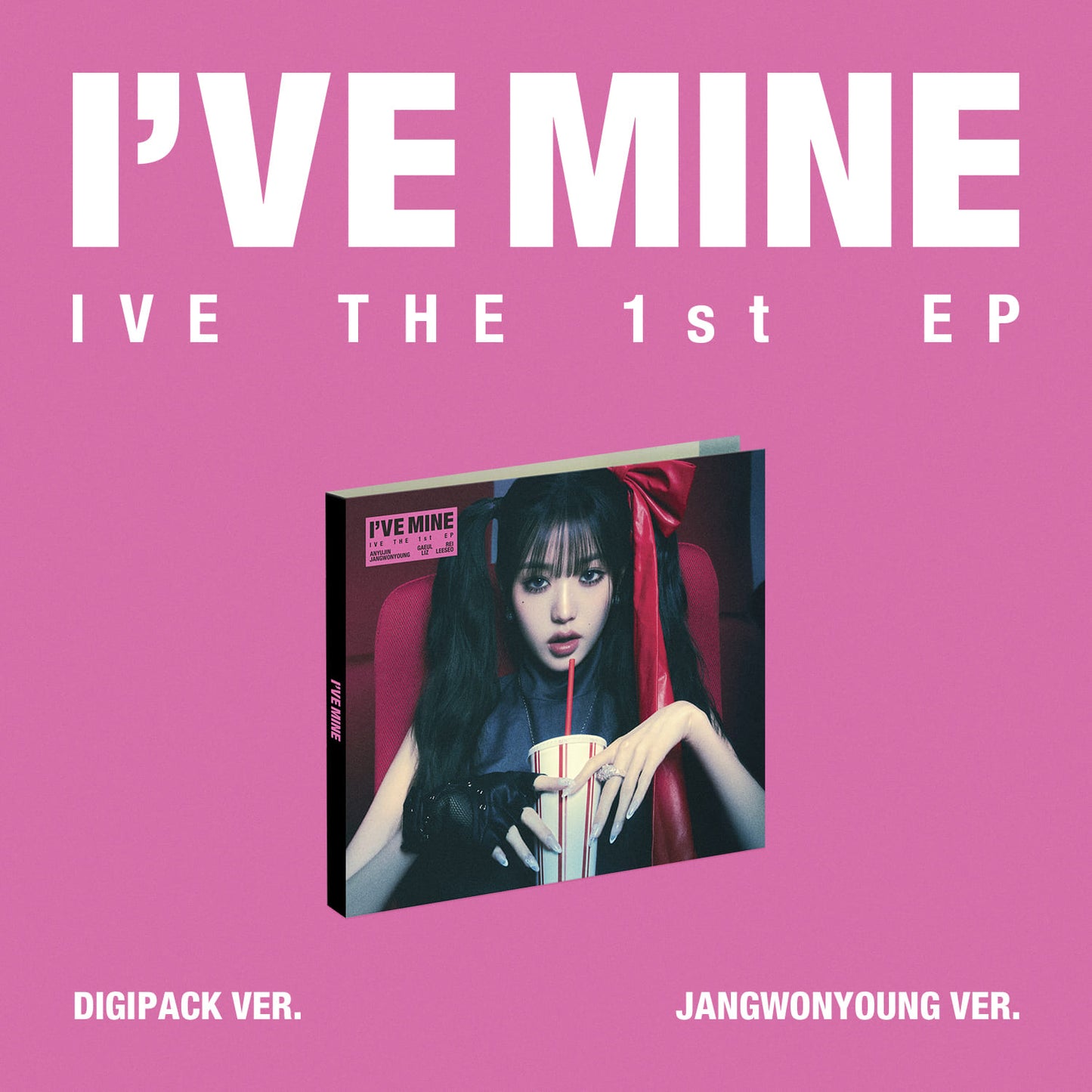 IVE 1st EP Album I’VE MINE DIGIPACK VER. (JANGWONYOUNG VER.) with Photobook, CD-R, Photocard, Mini folded poster.