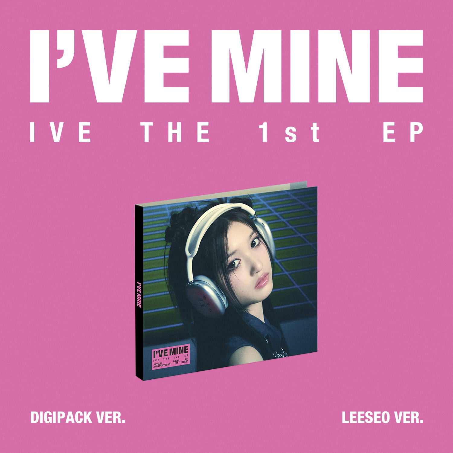 IVE 1st EP Album I’VE MINE DIGIPACK VER. (LEESEO VER.) with Photobook, CD-R, Photocard, Mini folded poster.