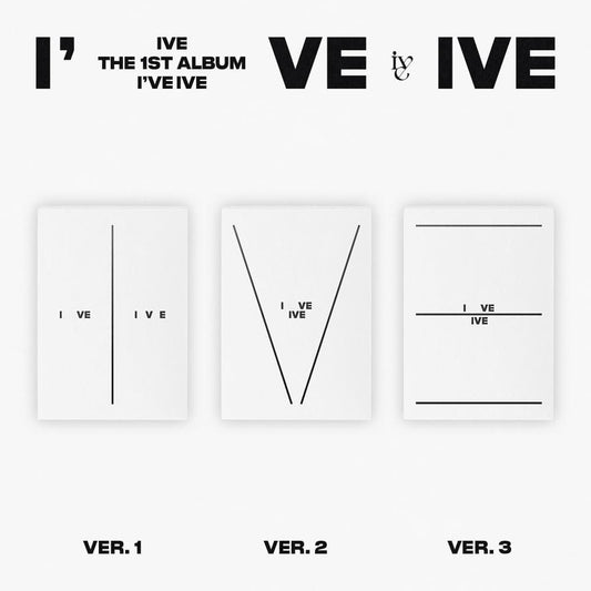 IVE 1st Full Album I’VE IVE (VER.1 / VER.2 / VER.3) with Photobook, CD-R, Photocard, Sticker.