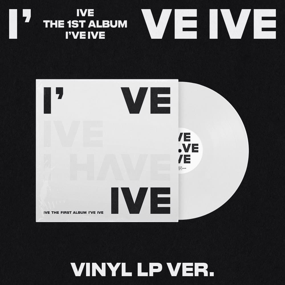 IVE 1st Full Album I'VE IVE VINYL (LP VER.) with Gatefold cover, Vinyl, Lyrics paper, Poster set, Sticker, Photocard.