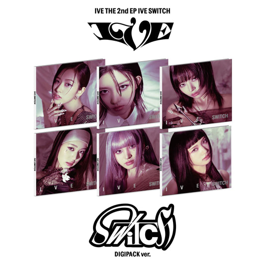 IVE 2nd EP Album IVE SWITCH DIGIPACK VER. (ANYUJIN / GAEUL / REI / JANGWONYOUNG / LIZ / LEESEO VER.) with Photobook, CD-R, Photocard, Mini folded poster.