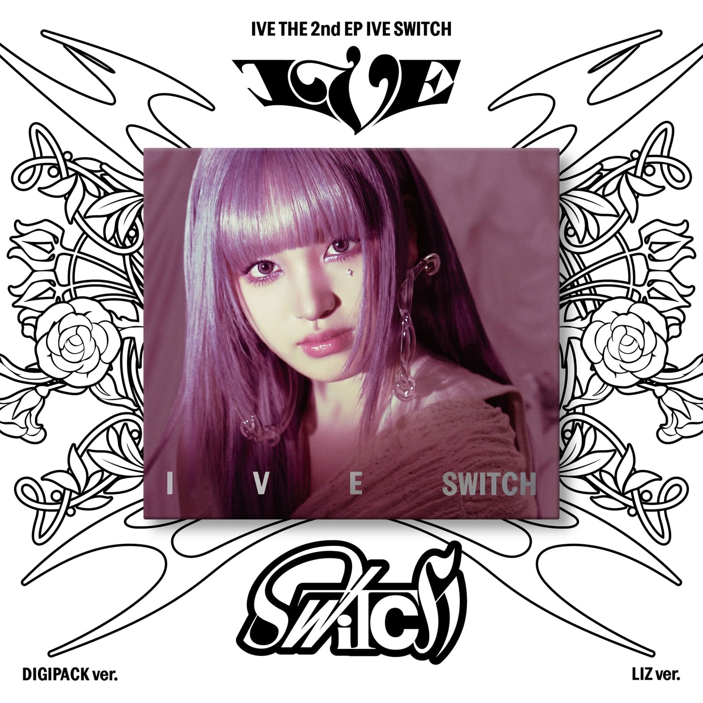 IVE 2nd EP Album IVE SWITCH DIGIPACK VER. (LIZ VER.) with Photobook, CD-R, Photocard, Mini folded poster.