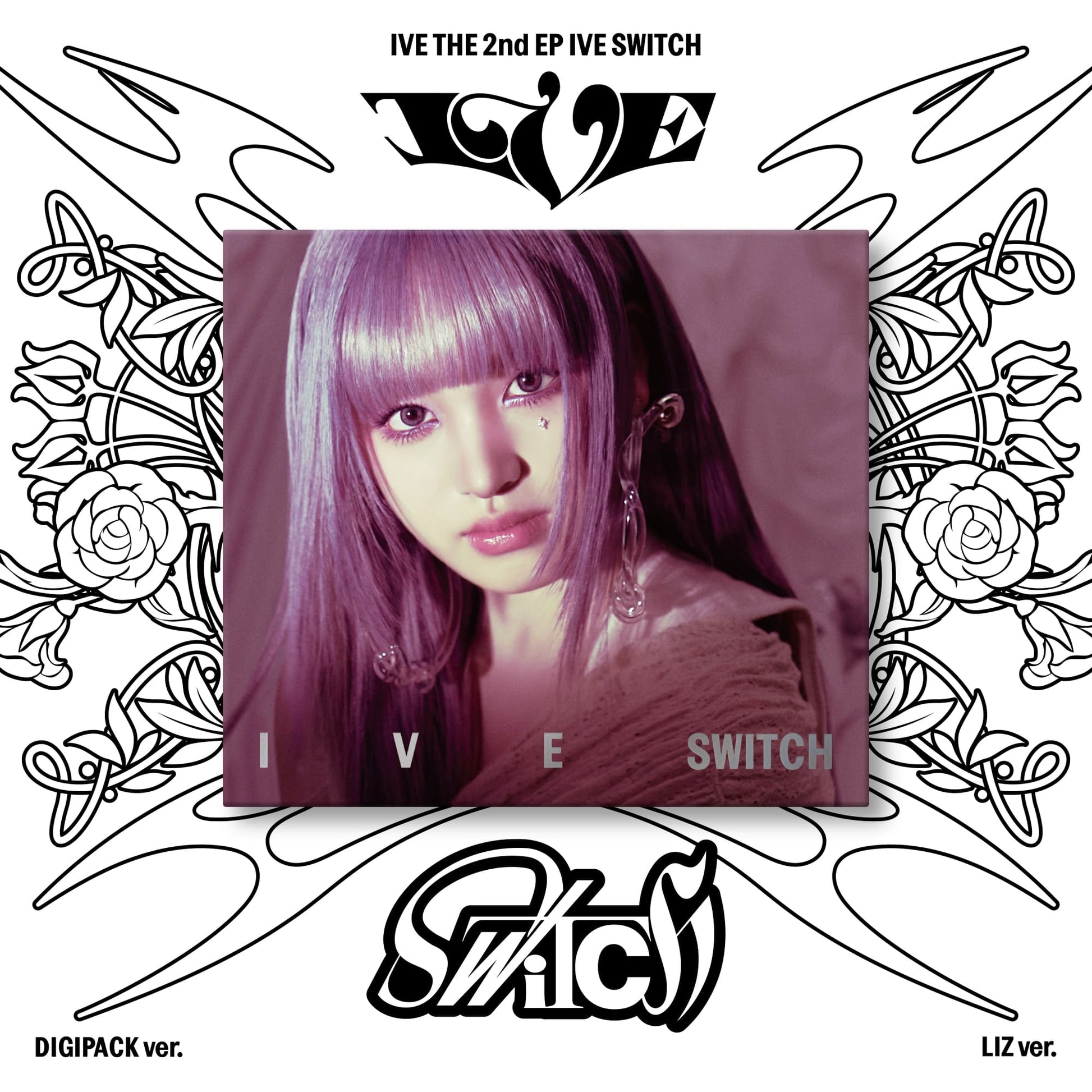 IVE 2nd EP Album IVE SWITCH DIGIPACK VER. (LIZ VER.) with Photobook, CD-R, Photocard, Mini folded poster.