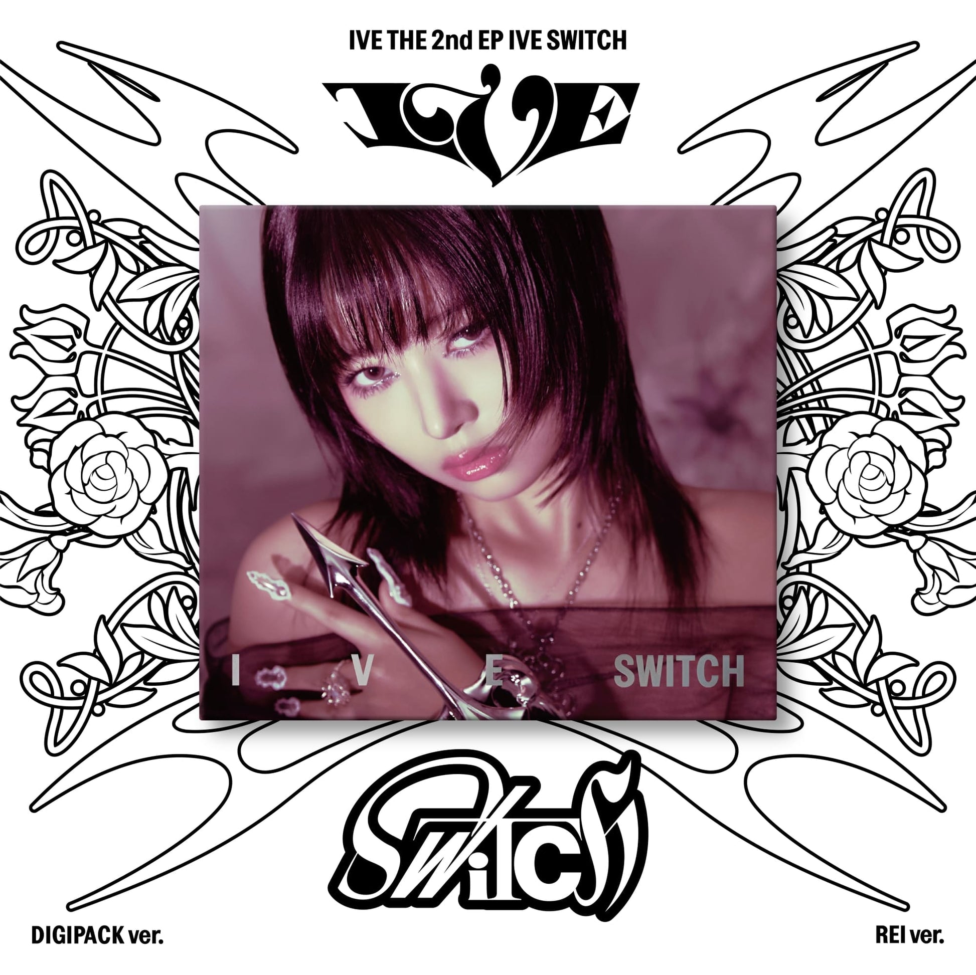 IVE 2nd EP Album IVE SWITCH DIGIPACK VER. (REI VER.) with Photobook, CD-R, Photocard, Mini folded poster.