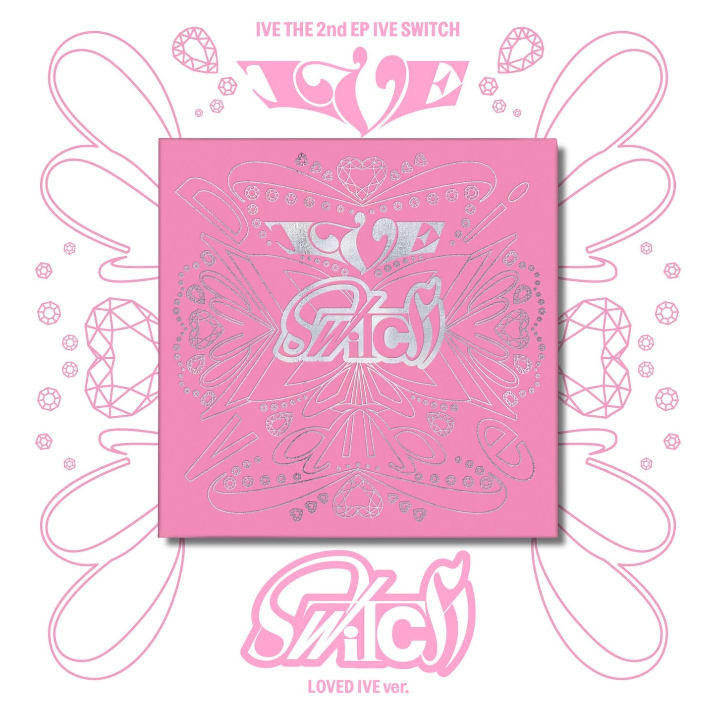 IVE 2nd EP Album IVE SWITCH (LOVED IVE VER.) with Photobook, Photocard, CD-R, Folded heart card, Lenticular photocard, Folded poster.