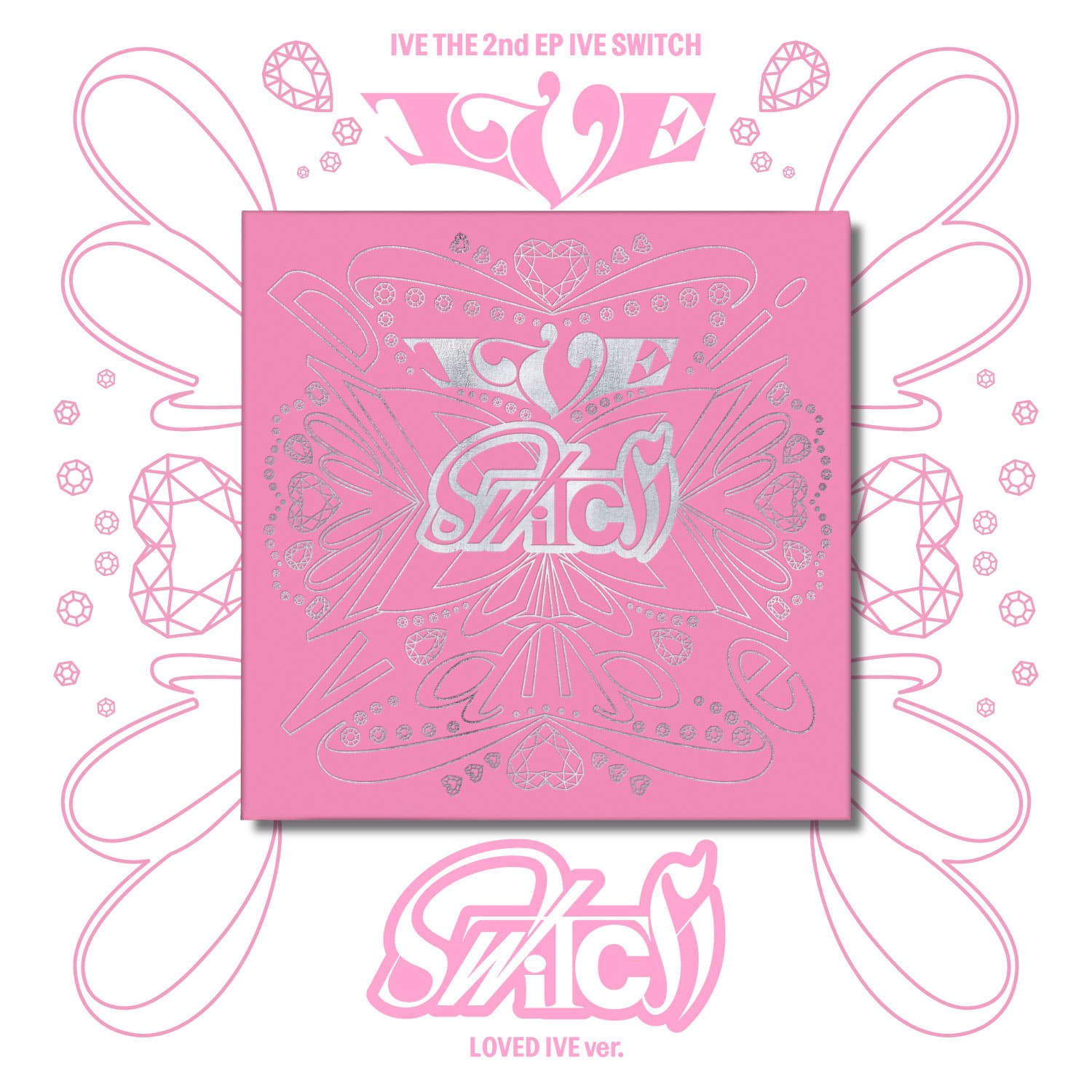 IVE 2nd EP Album IVE SWITCH (LOVED IVE VER.) with Photobook, Photocard, CD-R, Folded heart card, Lenticular photocard, Folded poster.