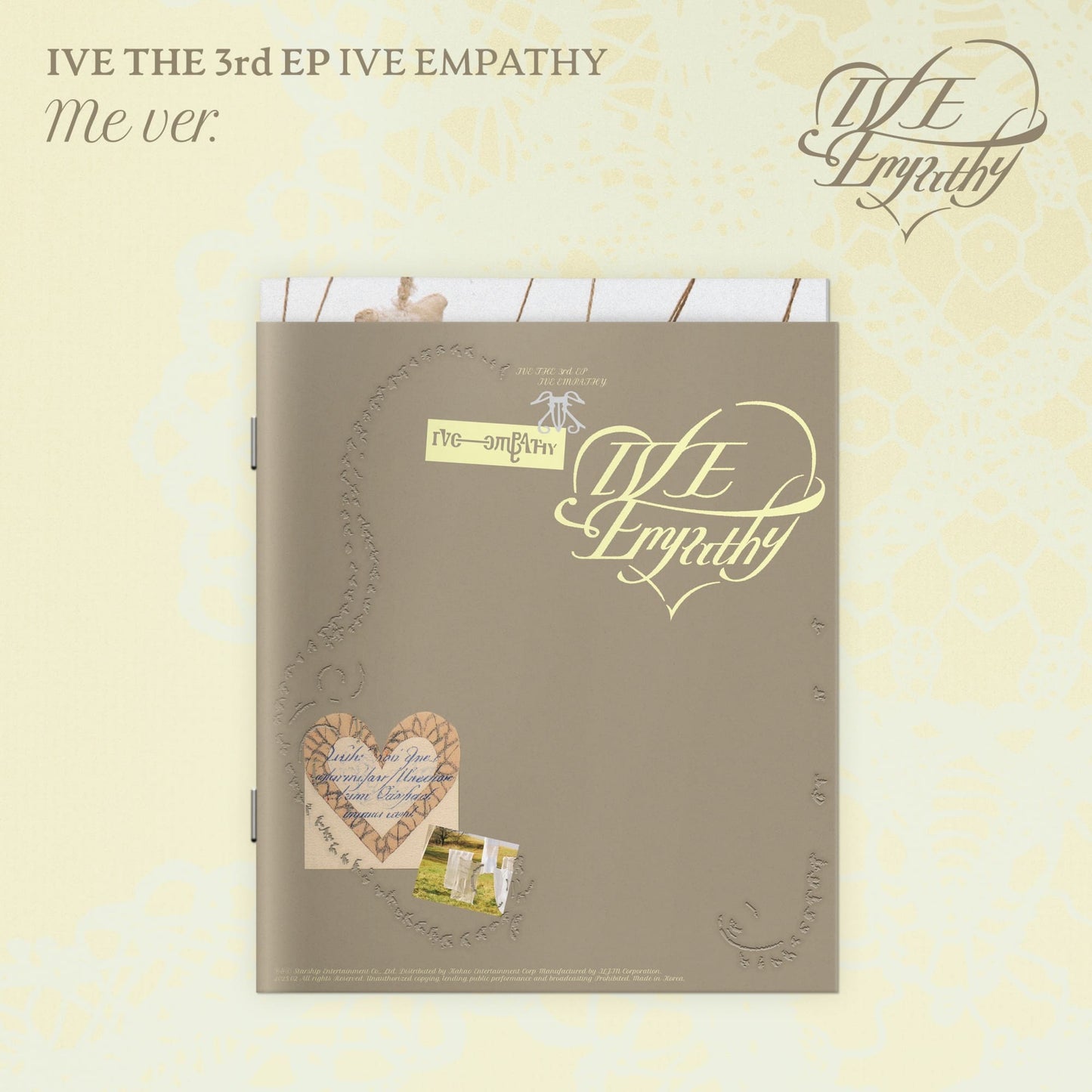 IVE 3rd EP Album IVE EMPATHY (ME VER.) with Photobook, Photo set, Photocard, CD-R, Folded poster.
