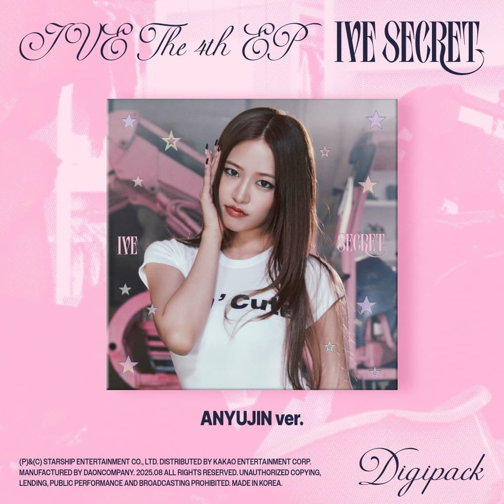 IVE 4th EP Album IVE SECRET DIGIPACK VER. (ANYUJIN VER.) with Photobook, CD-R, Photocard, Mini folded poster.