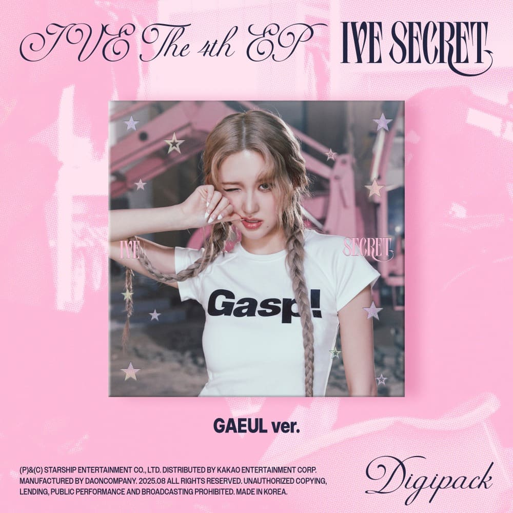 IVE 4th EP Album IVE SECRET DIGIPACK VER. (GAEUL VER.) with Photobook, CD-R, Photocard, Mini folded poster.