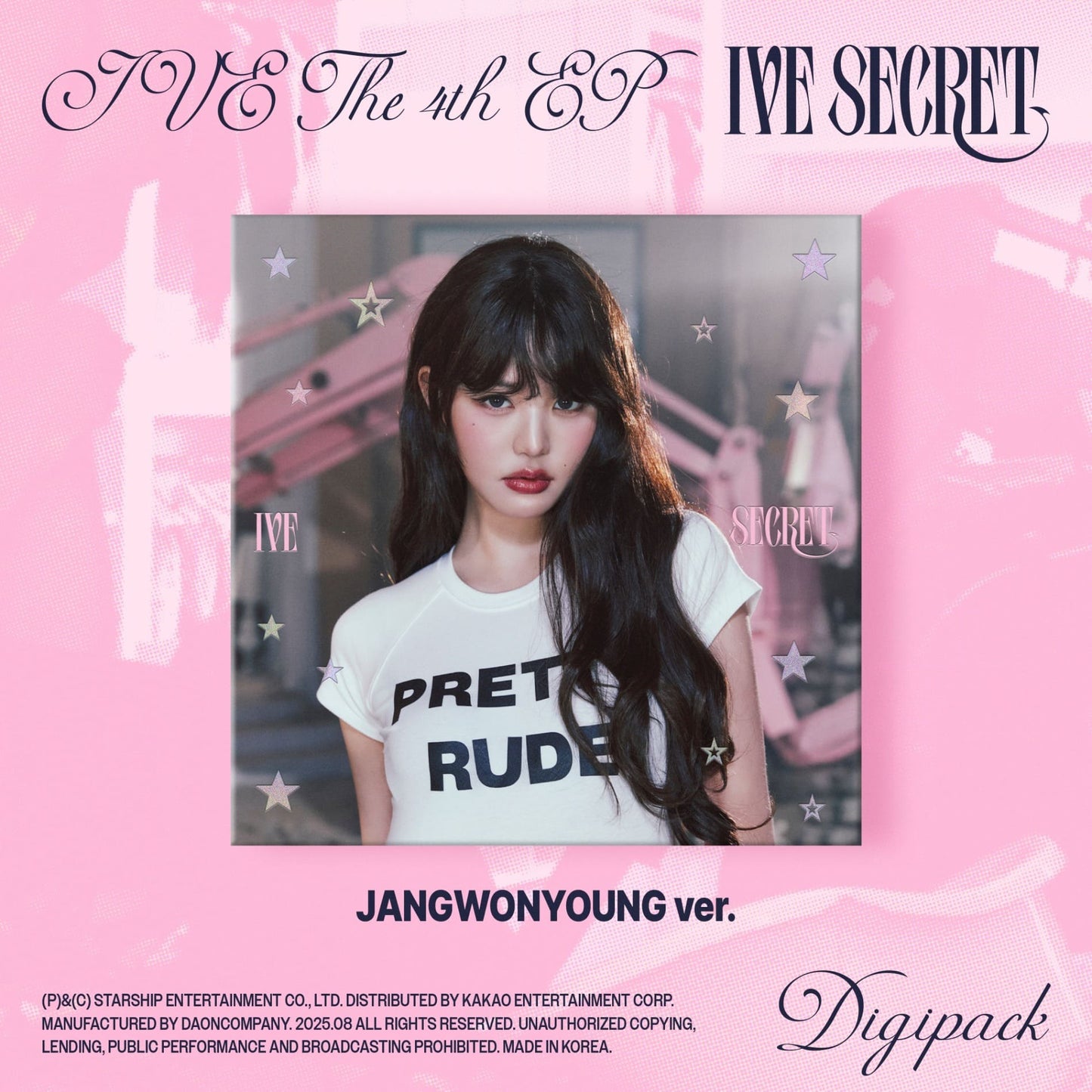 IVE 4th EP Album IVE SECRET DIGIPACK VER. (JANGWONYOUNG VER.) with Photobook, CD-R, Photocard, Mini folded poster.