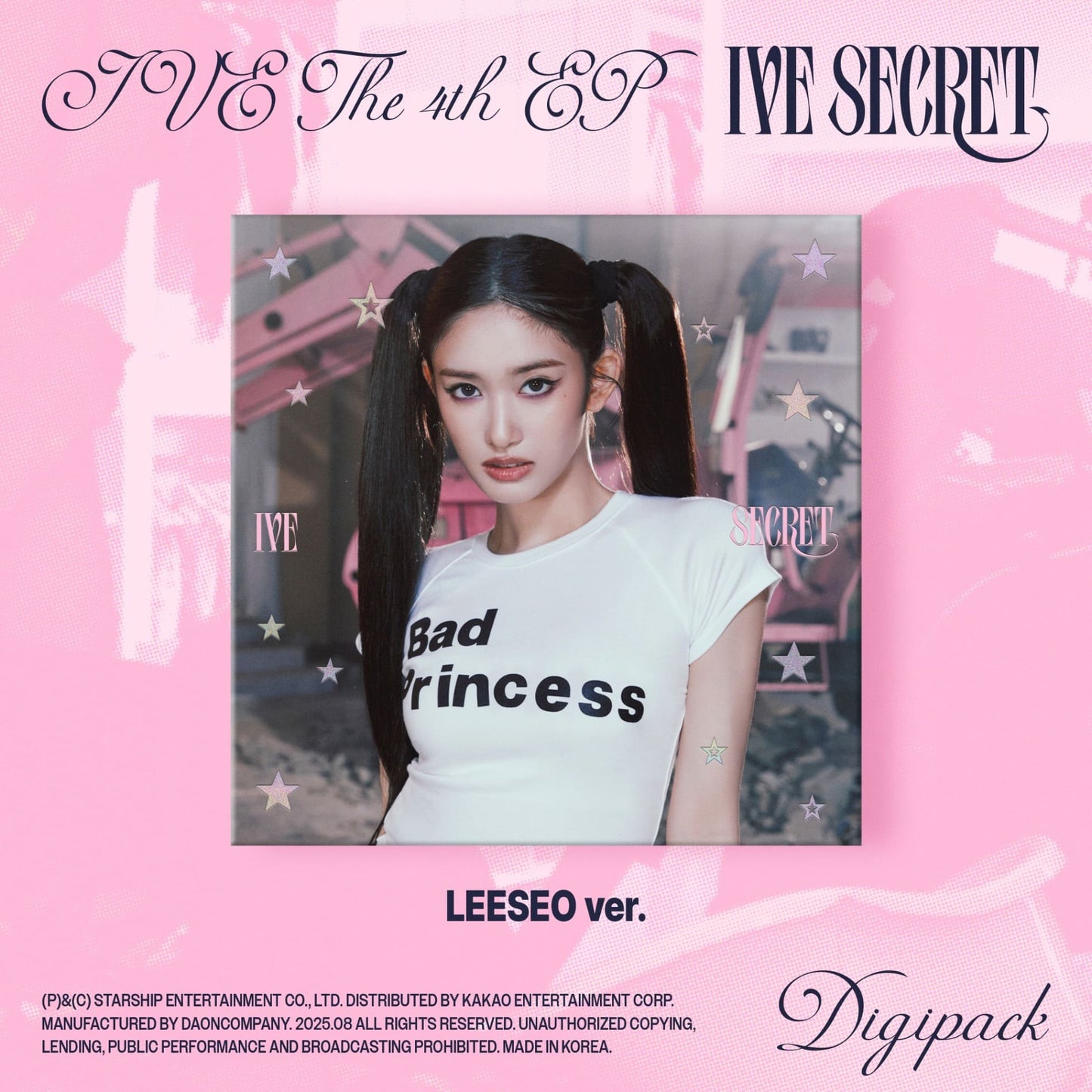 IVE 4th EP Album IVE SECRET DIGIPACK VER. (LEESEO VER.) with Photobook, CD-R, Photocard, Mini folded poster.