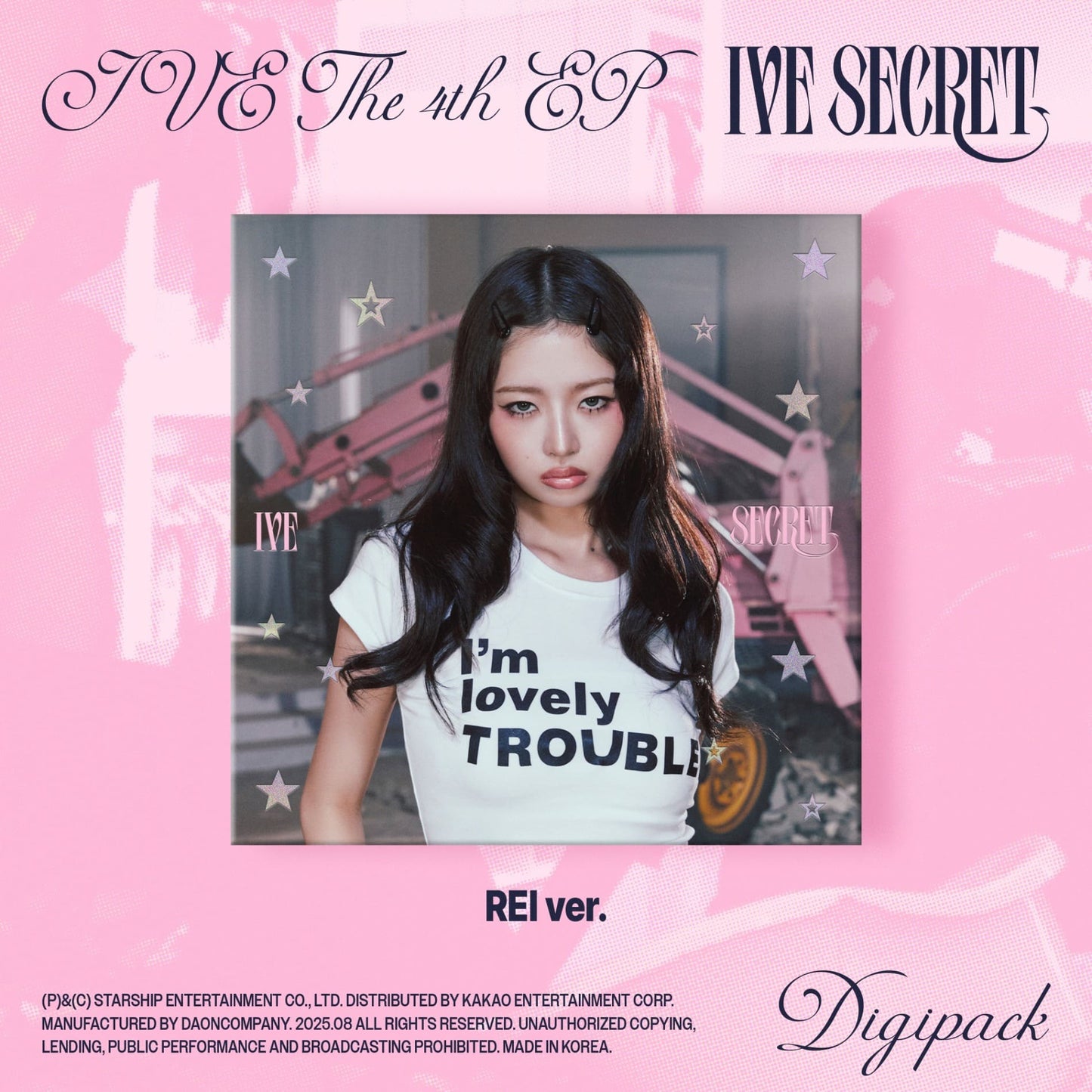 IVE 4th EP Album IVE SECRET DIGIPACK VER. (REI VER.) with Photobook, CD-R, Photocard, Mini folded poster.