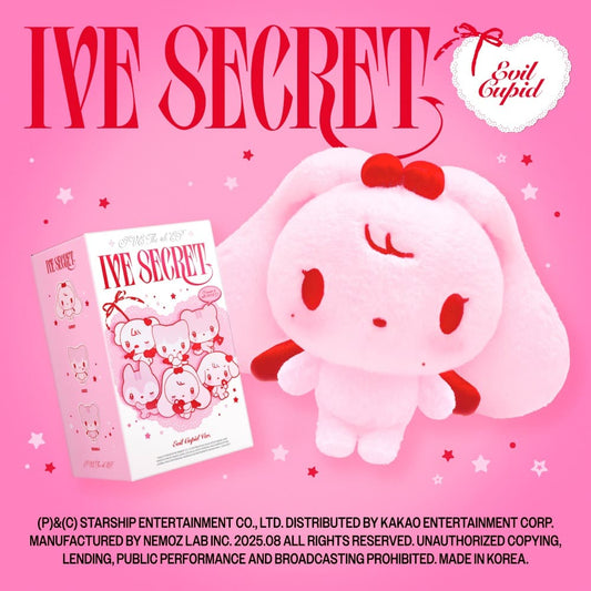 IVE 4th EP Album IVE SECRET EVIL CUPID VER. (GANGANJI / DAL-E / NAORI / CHERRY / CHEEZ / ERANG-E VER.) with MINIVE Keyring, Acrylic NFC Charm, Photocard.