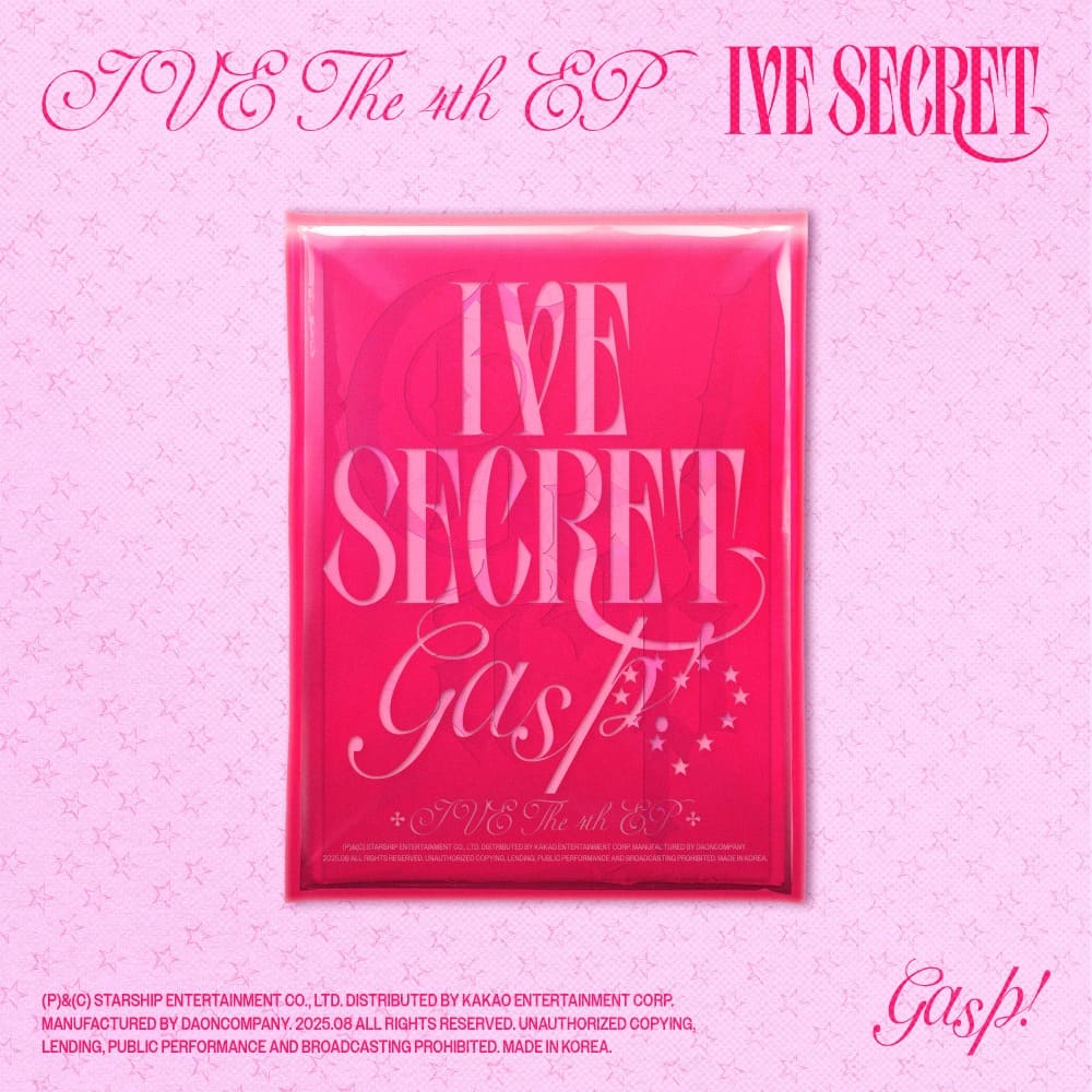 IVE 4th EP Album IVE SECRET (GASP! VER.) with Photobook, Photocard, Instant photo, Folded poster, CD-R, Sticker.