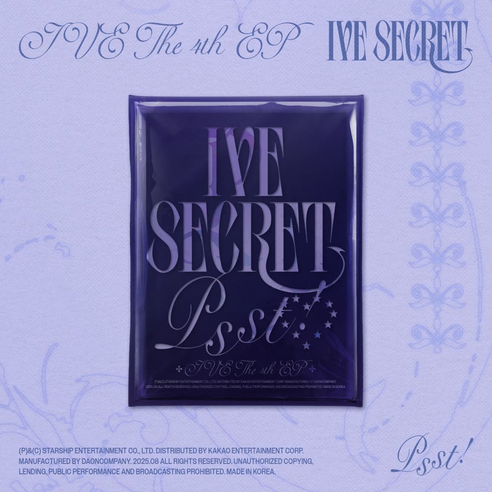 IVE 4th EP Album IVE SECRET (PSST! VER.) with Photobook, Photocard, Instant photo, Folded poster, CD-R, Sticker.